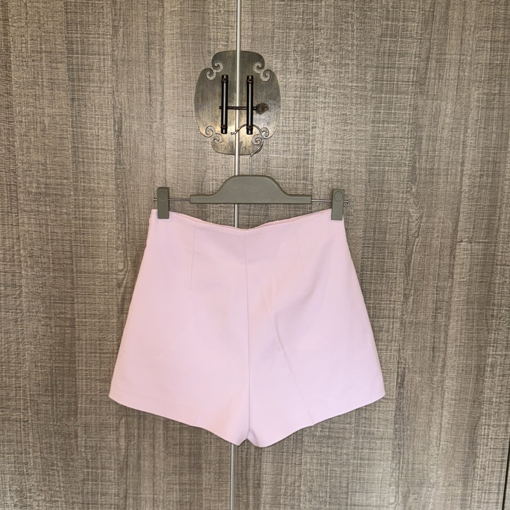 Zara Light‎ Pink High Waist Women's Shorts - Picture 9 of 14